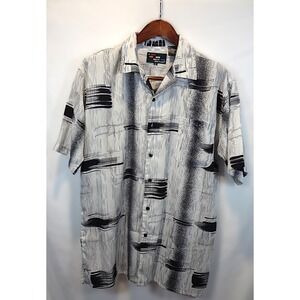 Abstract Print Camp Shirt Short Sleeve‎ Button Up Casual Menswear